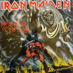 Iron Maiden. OFFICIAL The number of the beast in near mint condition. Has original inner lyrics sheet also in near mint condition