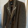 Hand embroidered Zara wool dark green coat Image 2