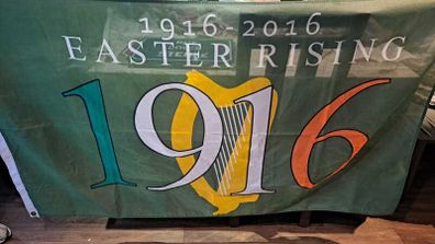 1916 commerative flag of the Easter rising,  4 and half feet long by 2 and half feet width