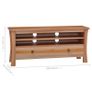 TV Cabinet 100x30x45 cm Solid Mahogany Wood Image 8