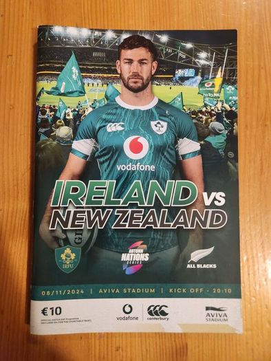 Irish Rugby International Programs X 2. In Very Good Condition.