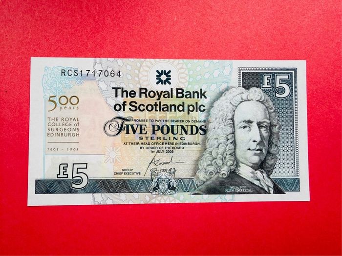 Scotland  5. Pounds   2005  Commemorative Issue  Royal College Of Surgeons( Uncirculated )