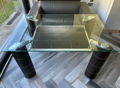 Glass dining table