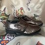 PRIMADONNA Bronze Metalic Patent Flats Image 2