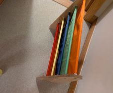 4-tier children's fabric sling bookshelf
