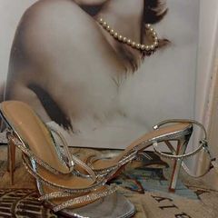 Silver Heels Size 8