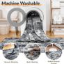 Washable Rugs Living Room 150x210 cm Modern Abstract Rug with Soft Low Pile Vacuum Friendly Non Slip Backing Minimalist Carpet for Lounge Bedroom Dining Room Home Office Black/Grey/White/Navy Image 2