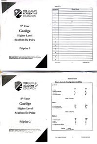 Leaving Cert Irish Higher Paper 1 and 2 Notes (Academy)