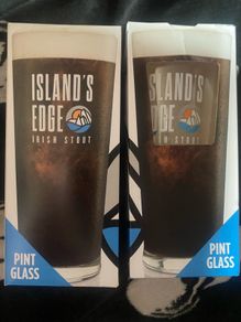 Beer Glasses islands edge Irish stout