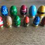 Vintage Hand Painted Wooden eggs (Not toys) Image 2