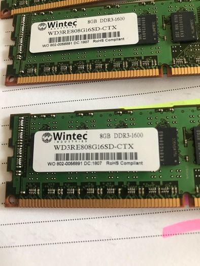 6x server ram wintec 8GB DDR3-1600