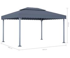 Gazebo 400x300 cm Anthracite Aluminium