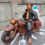 Large Vintage Handcrafted Harley-Davidson Motorcycle Image 3