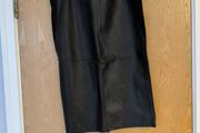 F&amp;F Black  Faux Leather   A- Line Skirt.  S.14      B.N.W.T.