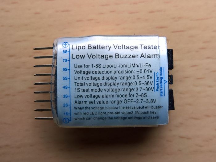 1S-8S LiPo Battery Voltage Tester Buzzer