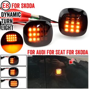 Dynamic LED Side Marker Turn Signal repeater Light for AUDI A3 A4 A8 SKODA Octavia Roomster Rapid Fabia SEAT Cordoba Ibiza Leon