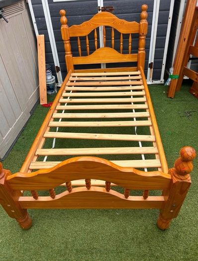 Extremely Solid Single Wooden Bed Frame - Can Deliver