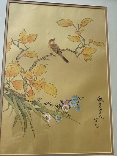 painting Vintage Chinese Gongbi painting on silk