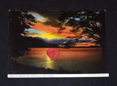 Ireland Postcard : Sunset Over Muckross Lake , Killarney , Co. Kerry - 1970s