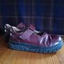Footprints by Birkenstock Mary Jane shoes velcro girls 33 red leather Image 2