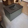 Ex Display Crosswater Vergo 700 Single Drawer Vanity Unit Sage Green with Midnight Black Glass Basin Image 2