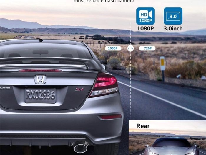 Dash Cam Front and Rear 1080P Full HD Dual Dash Camera In Car Camera Dashboard Camera Dashcam for Cars 170 Wide Angle HDR with 3.0" LCD Display Night Vision Motion Detection and G-sensor (FREE POSTAGE)