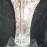 Elena Borgonovo Tall/Heavy Clear Glass Vase Italy 10 inches Image 4