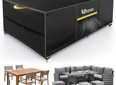 s Garden Furniture Covers Outdoor Waterproof with Air Vent, 420D Heavy Duty Oxford Fabric, for Patio Table, Chair, Rattan Sofa, Garden, Rectangular 18012074 Brand: Zenmos
