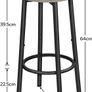 Bar Stools Set of 2, Breakfast Bar Stools for Kitchen, Round Bar Chairs with Footrest, Pub Stools, Sturdy Metal Frame, for Dining Room, Kitchen, Party, Industrial, Greige (FREE POSTAGE) Image 4