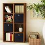Set of 6 Foldable Storage Boxes, Fabric Storage Cubes, Clothes Organiser, Toy Bins with Grommet, 30 x 30 x 30 cm, for Bedroom, Living Room, Black Image 2