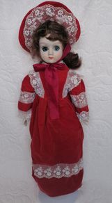1982 Porcelain Doll & Metal Stand