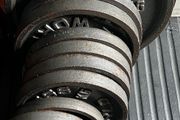 130kg deep dish 90s Olympic cast iron weight plates