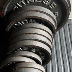 130kg deep dish 90s Olympic cast iron weight plates