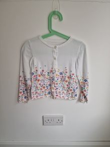 Girls 4-5yrs floral cardigan