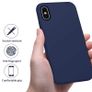 Liquid Silicone Case For iPhone XS Max Luxury Thin ShockProof Soft Phone Cover Blue - FHT6IPXSMLK Image 2