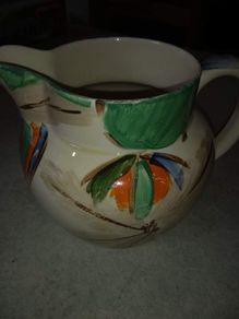 Vintage Myott Son & Co Hand Painted Pitcher Made In England