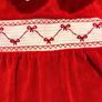 Next Red Velour Baby Sleepsuit Image 2