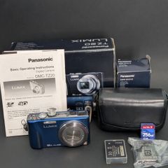 Panasonic Lumix TZ20 Blue 14.1MP Leica 16x Zoom Digital Camera Boxed Complete Set