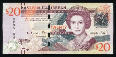 Eastern Carribean - 20 Dollars 2008 Banknote P 49 (unc)