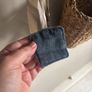 Christy haipur double velvet blue throw beige cotton reverse Image 3