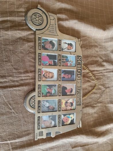 Vintage 1988 Penco Solid Brass School Bus Picture Frame