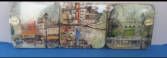New vintage coasters Parisx6 in packaging