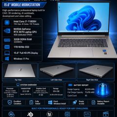 Hp Zbook Studio G8 Workstation I7-11800h Rtx 3070 8gb 32gb Ram 1tb Ssd
