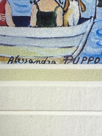 Alessandra Puppo - Portofino - Italian Folk Art - Framed Print