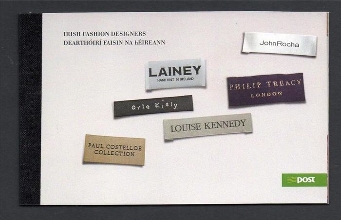 2010 Ireland Irish Fashion Designers Commemorative Stamp Booklet Mint Never Hinged (inc. photos of panes). Hibernian HB167