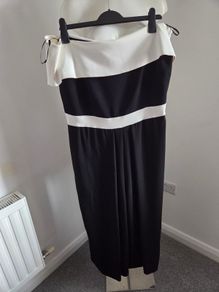 Never worn. Absolutely STUNNING Coast monochrome bardot jumpsuit. Size 18