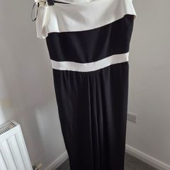 Never worn. Absolutely STUNNING Coast monochrome bardot jumpsuit. Size 18