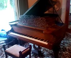 Baby grand piano by Schiedmayer, v heavy, with stool, Kilmacanogue