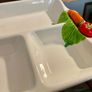 Vintage Japanese 4 Section Ceramic Serving Tray With Carrot Handles Image 5