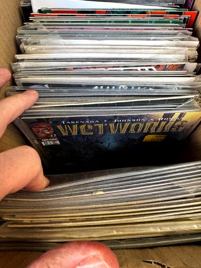 Image Long Comic Box w 275 comics for Sale